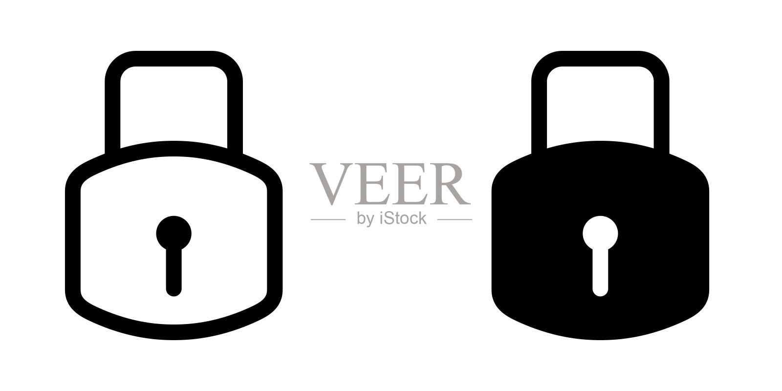 插图矢量图形挂锁图标模板插画图片素材