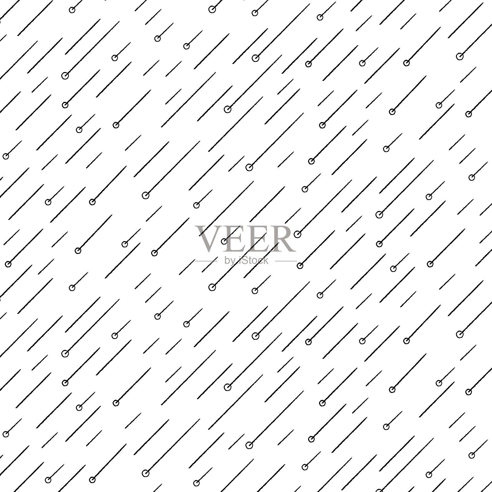 行星雨图案，涂鸦，流星雨在透明的背景上，合并卡通。无缝空间，用于纺织品印刷，包装设计。空间矢量插画图片素材