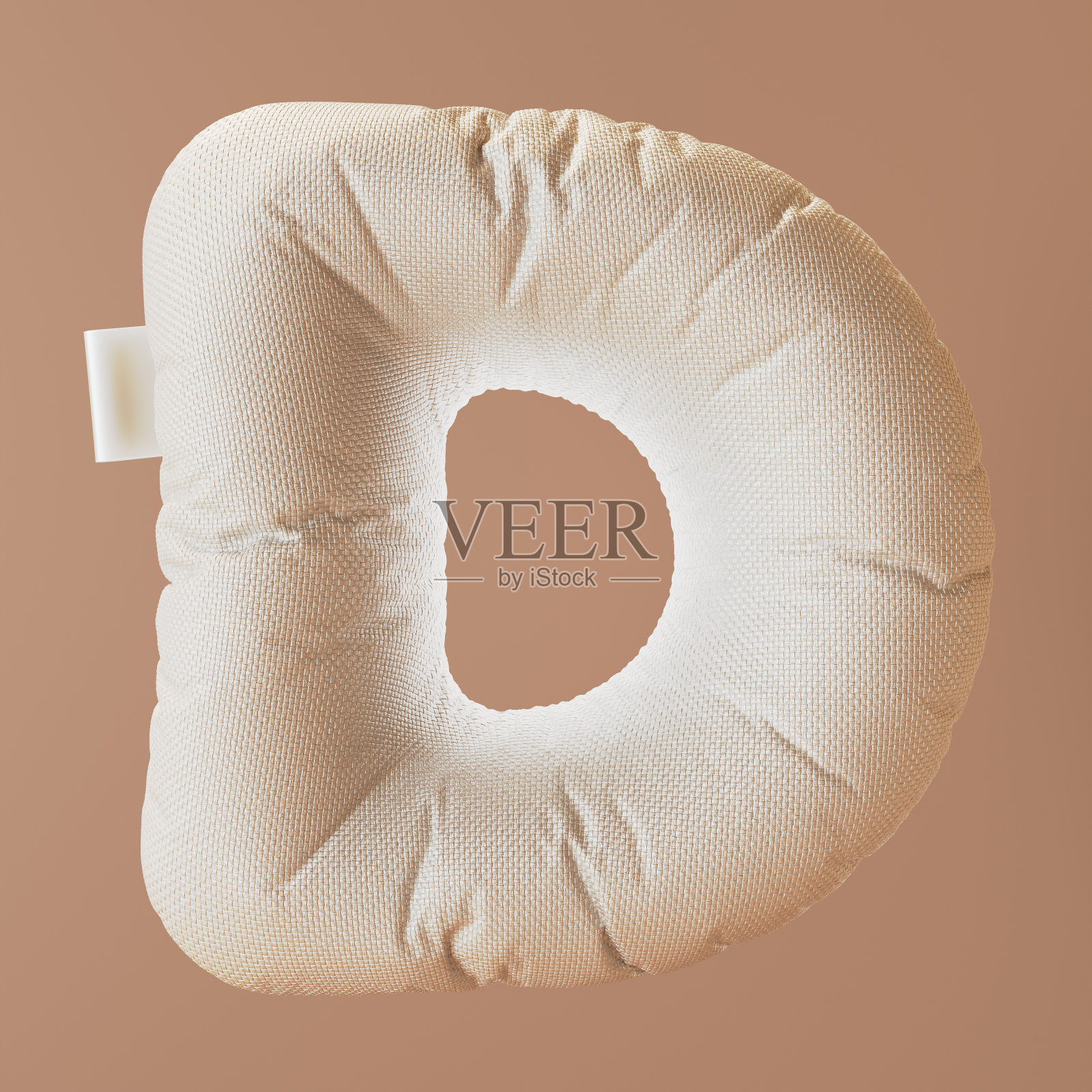 充气，泡沫，纺织品，织物3d字母D。照片摄影图片