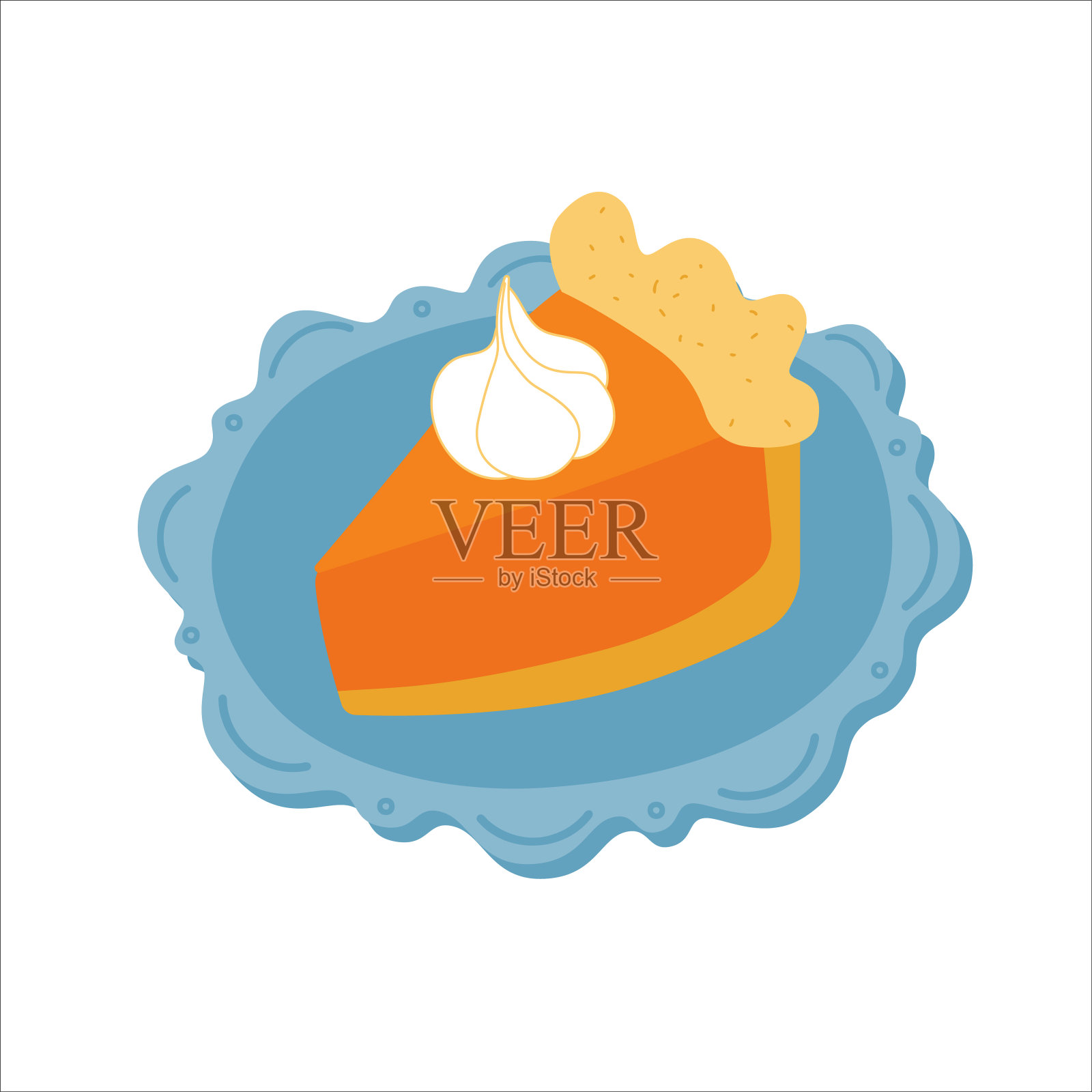 一块南瓜派插画图片素材