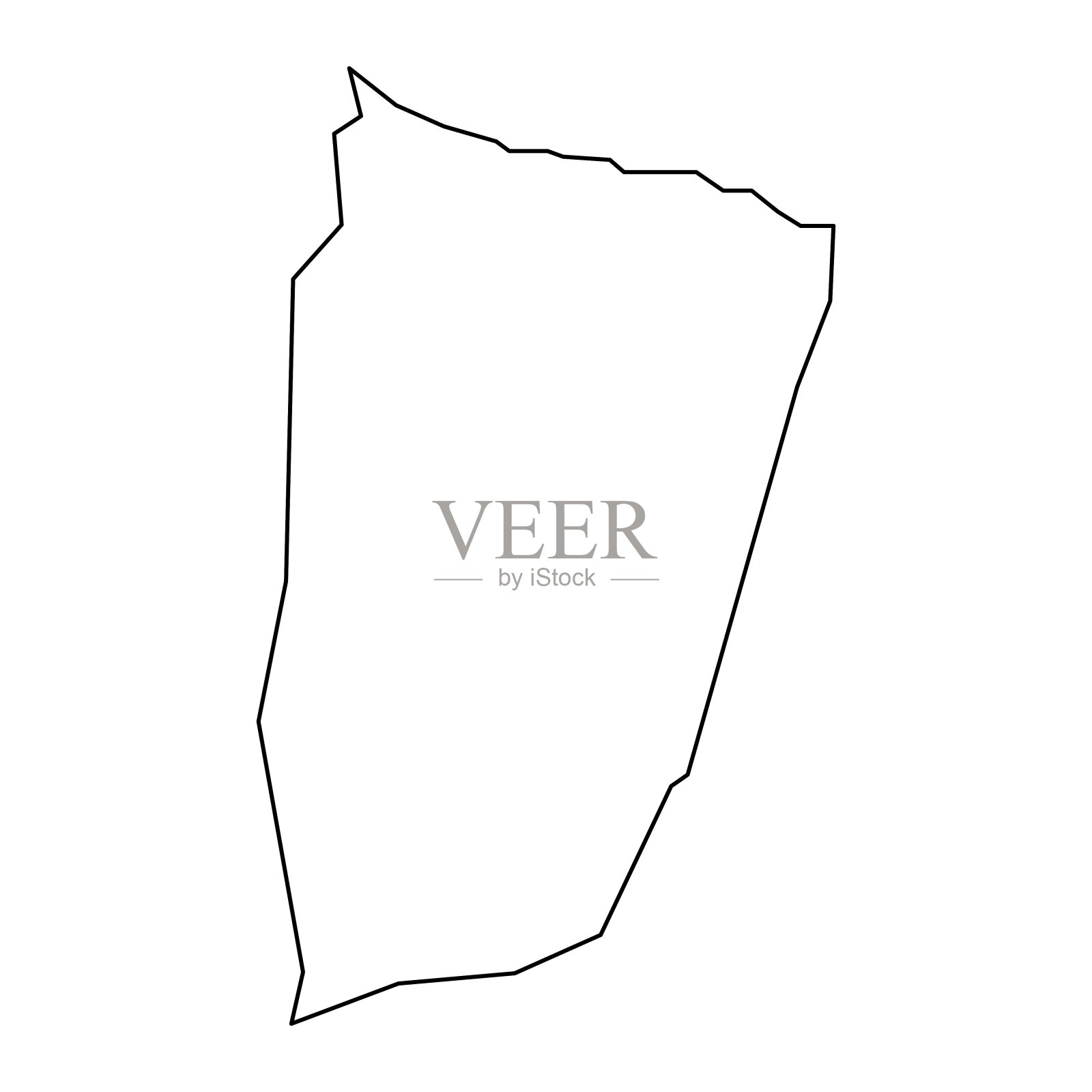 埃尔梅尼亚省地图，阿尔及利亚行政区划。插画图片素材