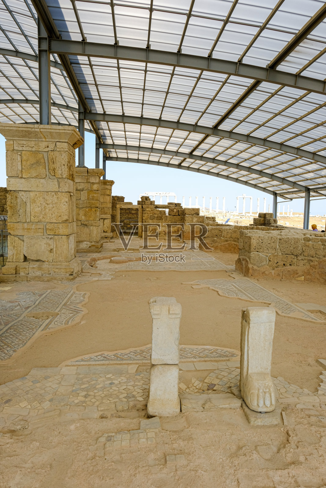 老底嘉古城的一处受保护的考古遗址照片摄影图片