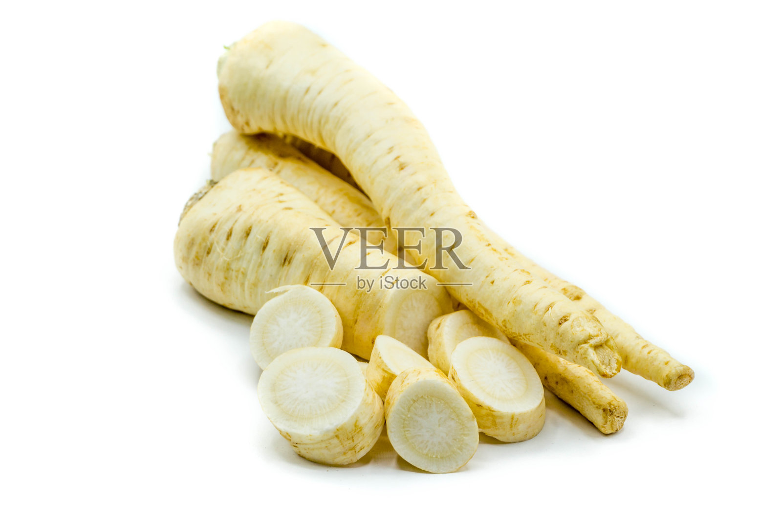 欧芹根孤立在白色背景上照片摄影图片