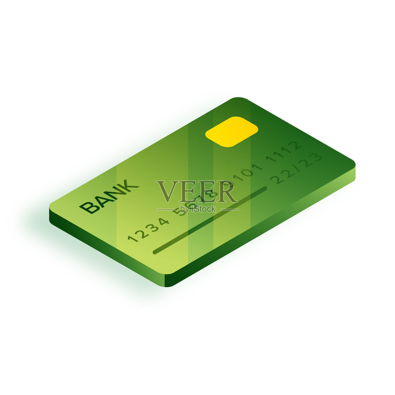 矢量插图信用卡等距图标和三维设计。采购产品数字货币，硬币，钱包，银行，美元标志，钱袋，财富，赚钱。插画图片素材