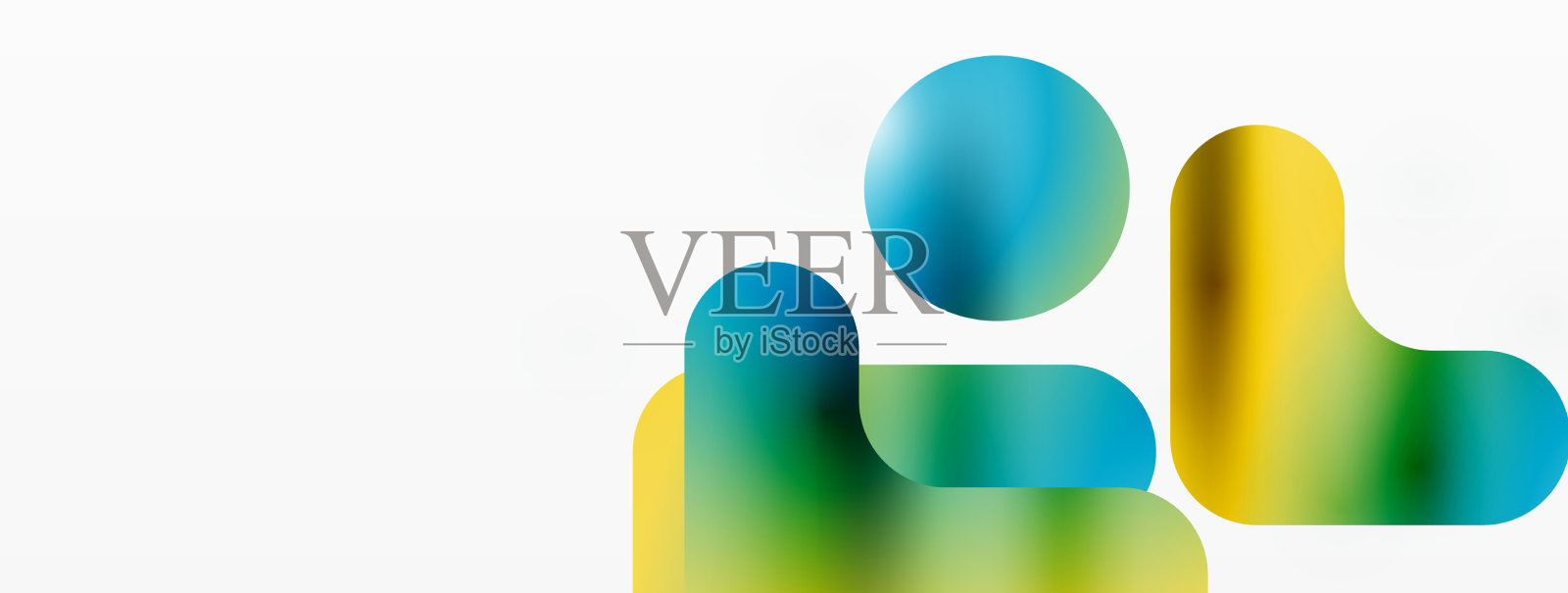 梯度几何极简的线条和融合插画图片素材