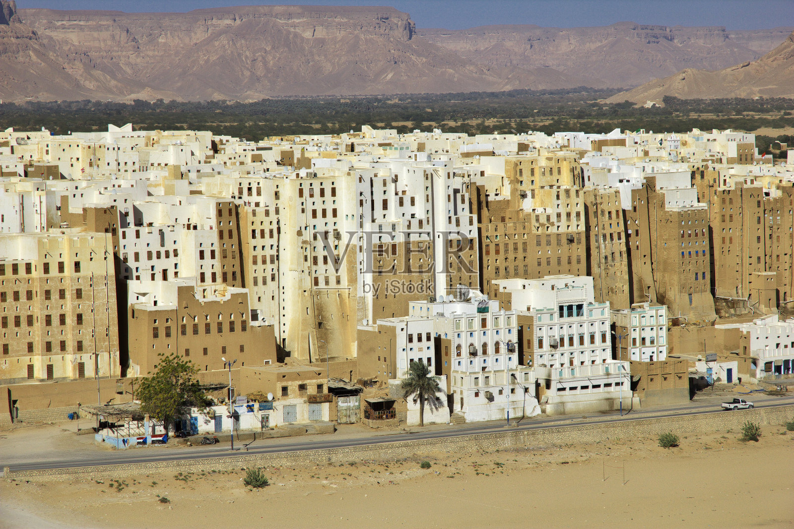 也门希巴姆古城，哈德拉毛山谷照片摄影图片