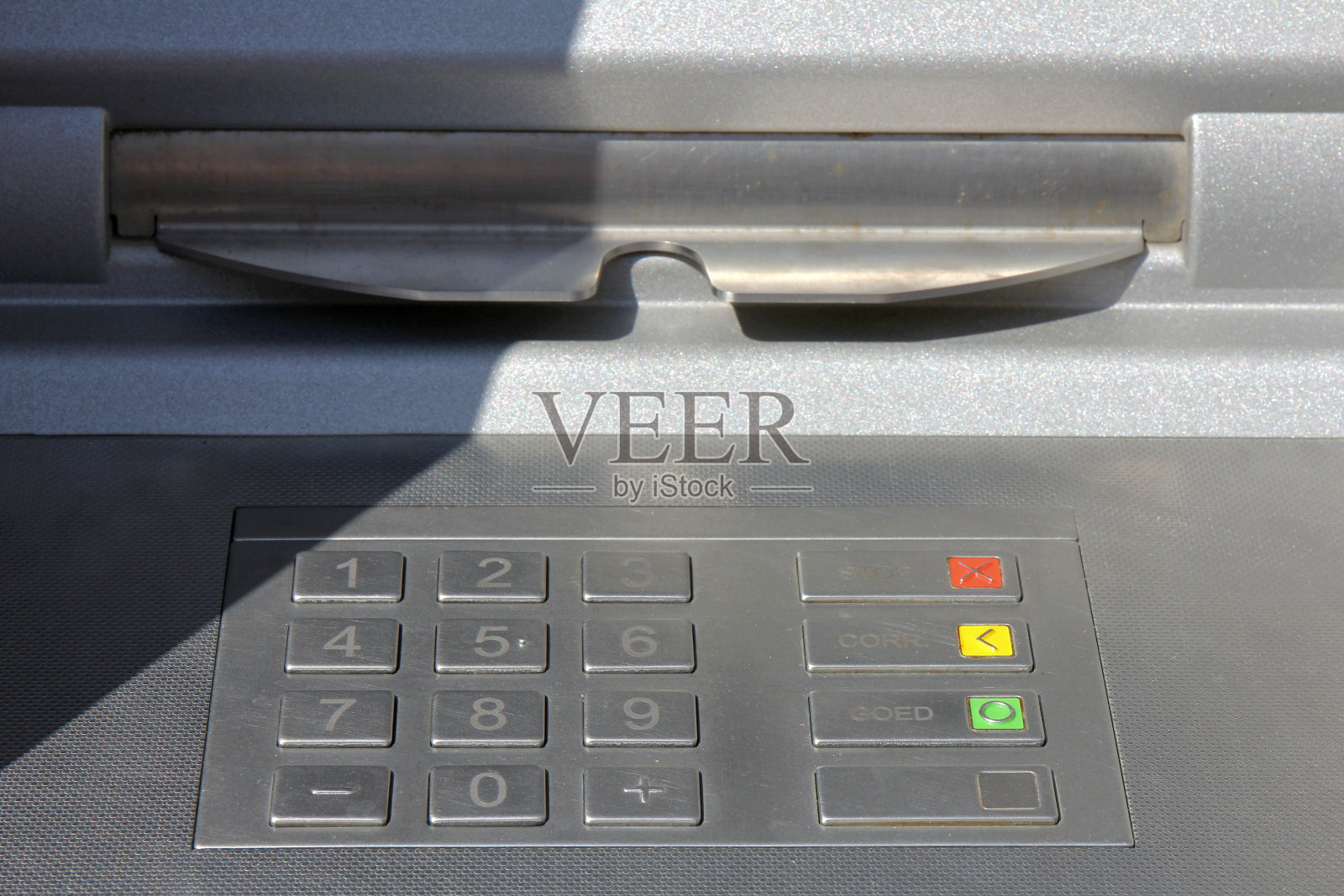 荷兰自动柜员机的密码垫照片摄影图片