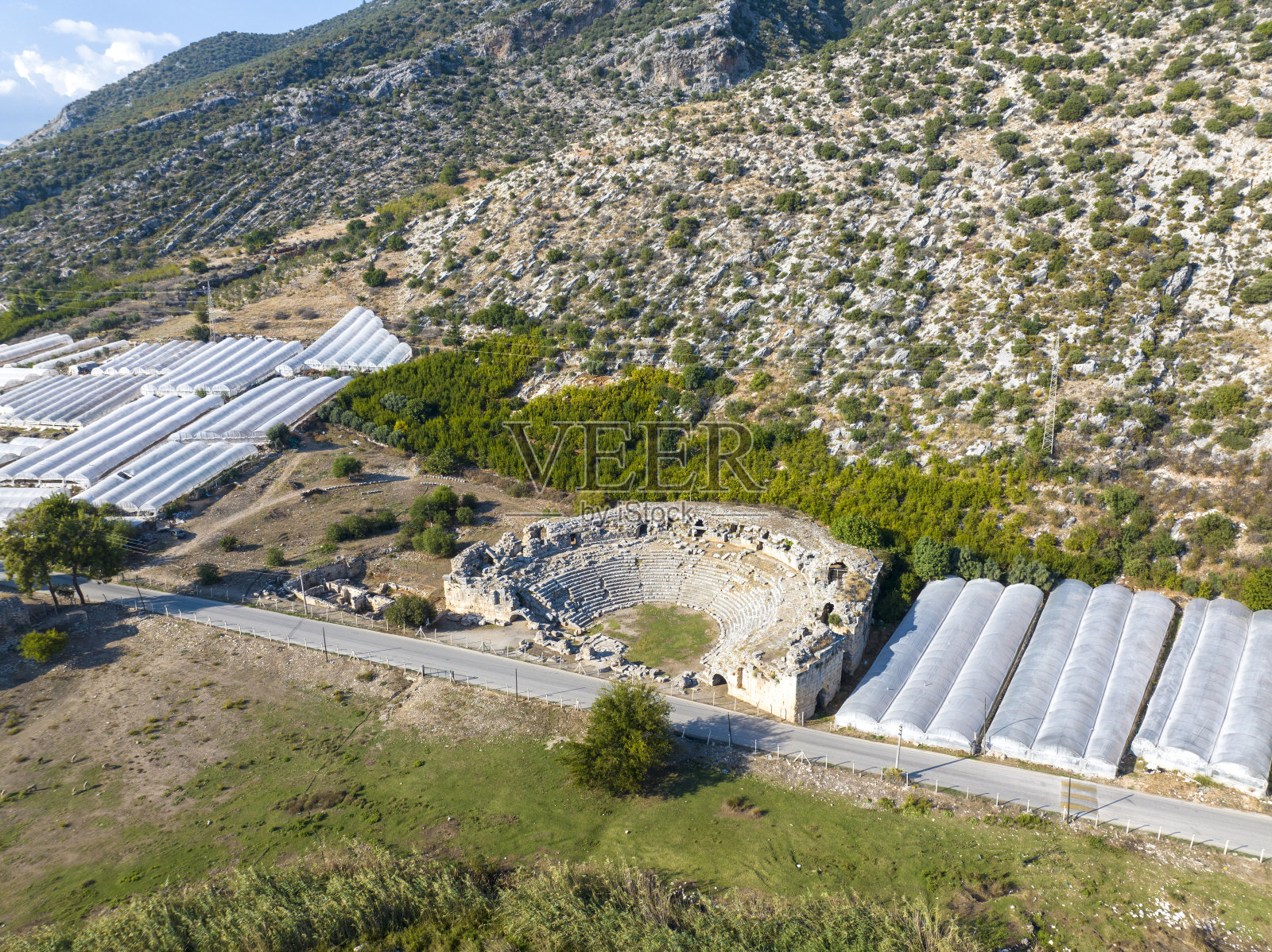 利米拉是一座历史悠久的古城，位于土耳其安塔利亚的菲尼克区。照片摄影图片