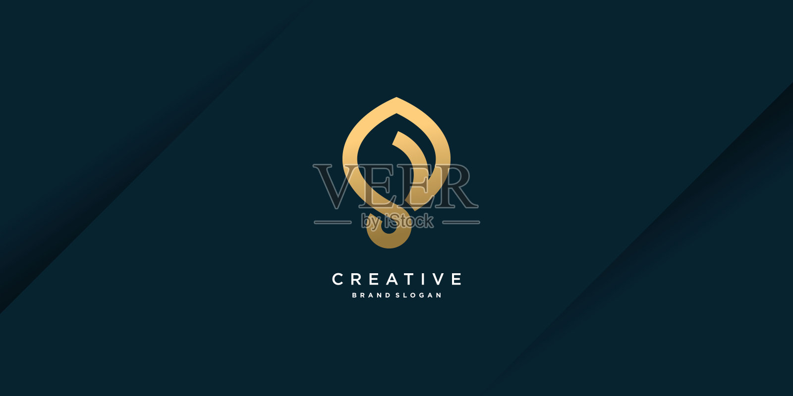 S标志与创意的金色概念的公司高级矢量部分5插画图片素材