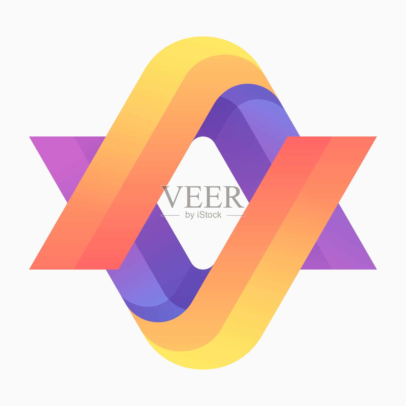 矢量插图字母渐变彩色风格插画图片素材