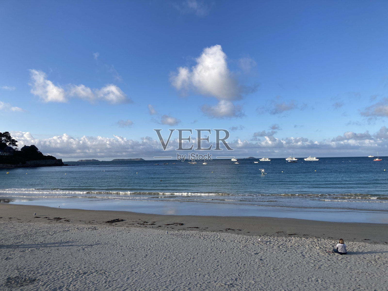 海滩的特雷斯托-佩罗斯-古雷-布列塔尼-法国照片摄影图片