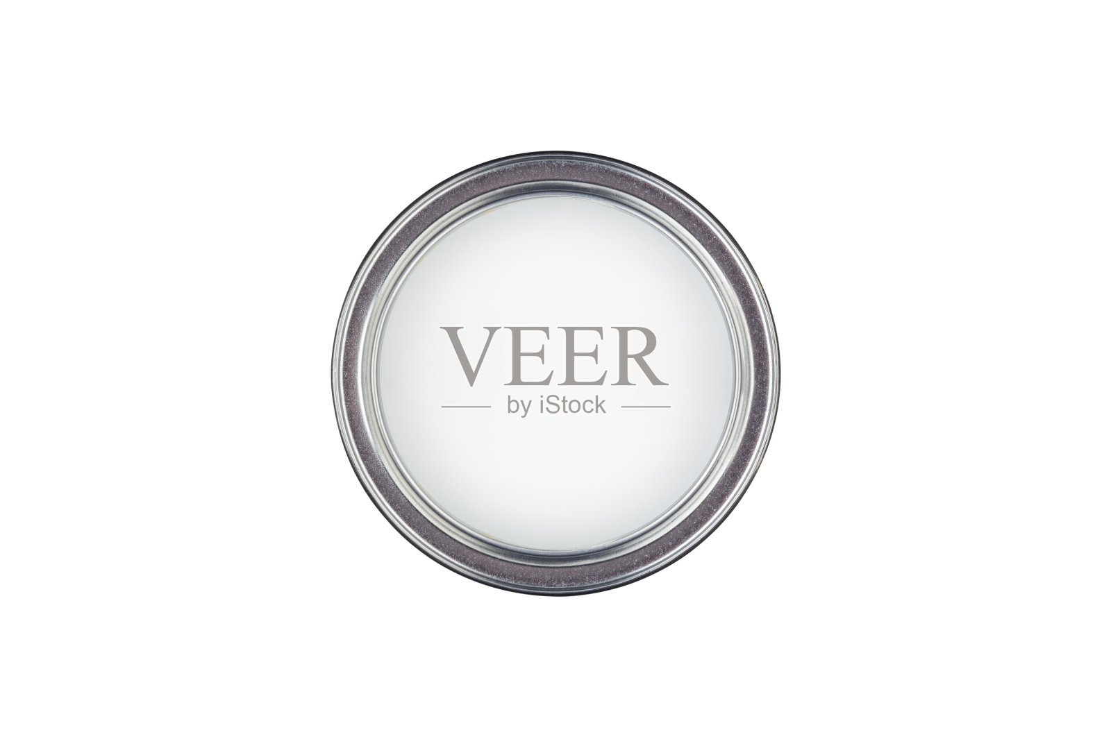 打开可以与白色油漆隔离在白色背景顶部视图照片摄影图片