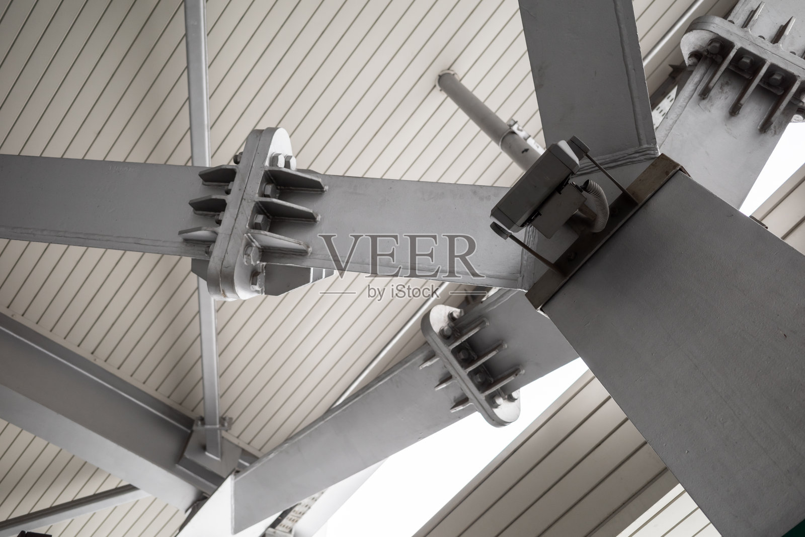 屋盖钢杆连接结构设计照片摄影图片