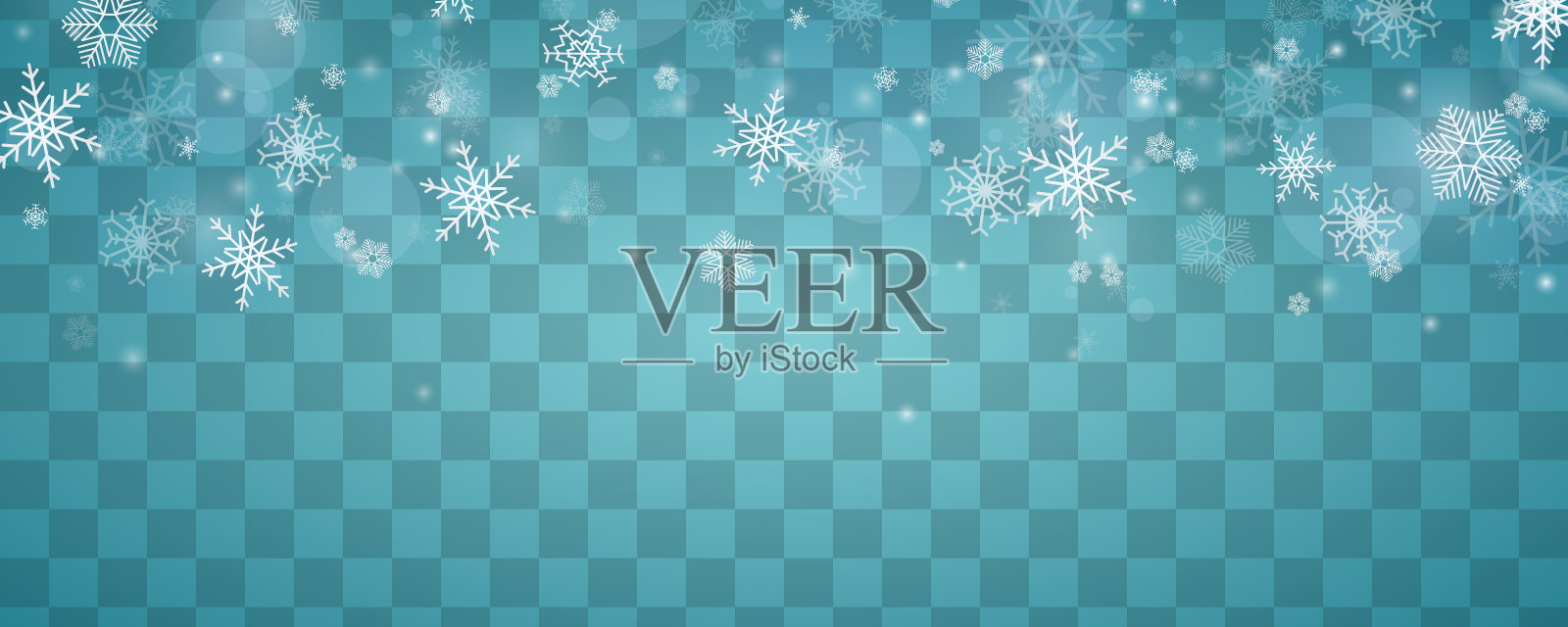 冬天的风景伴随着飘落的圣诞的美丽的雪花。插画图片素材