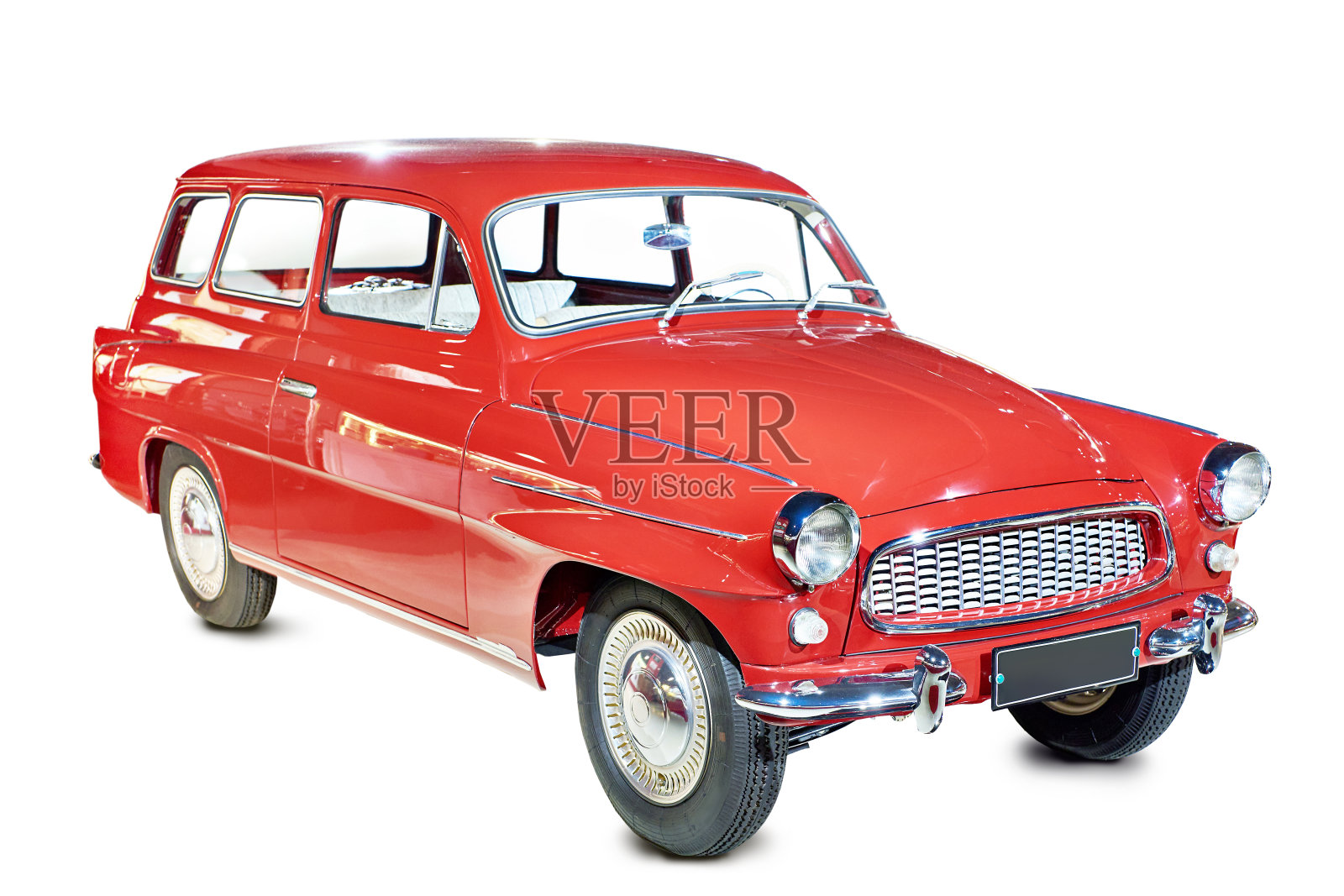 复古的老式汽车孤立在白色照片摄影图片