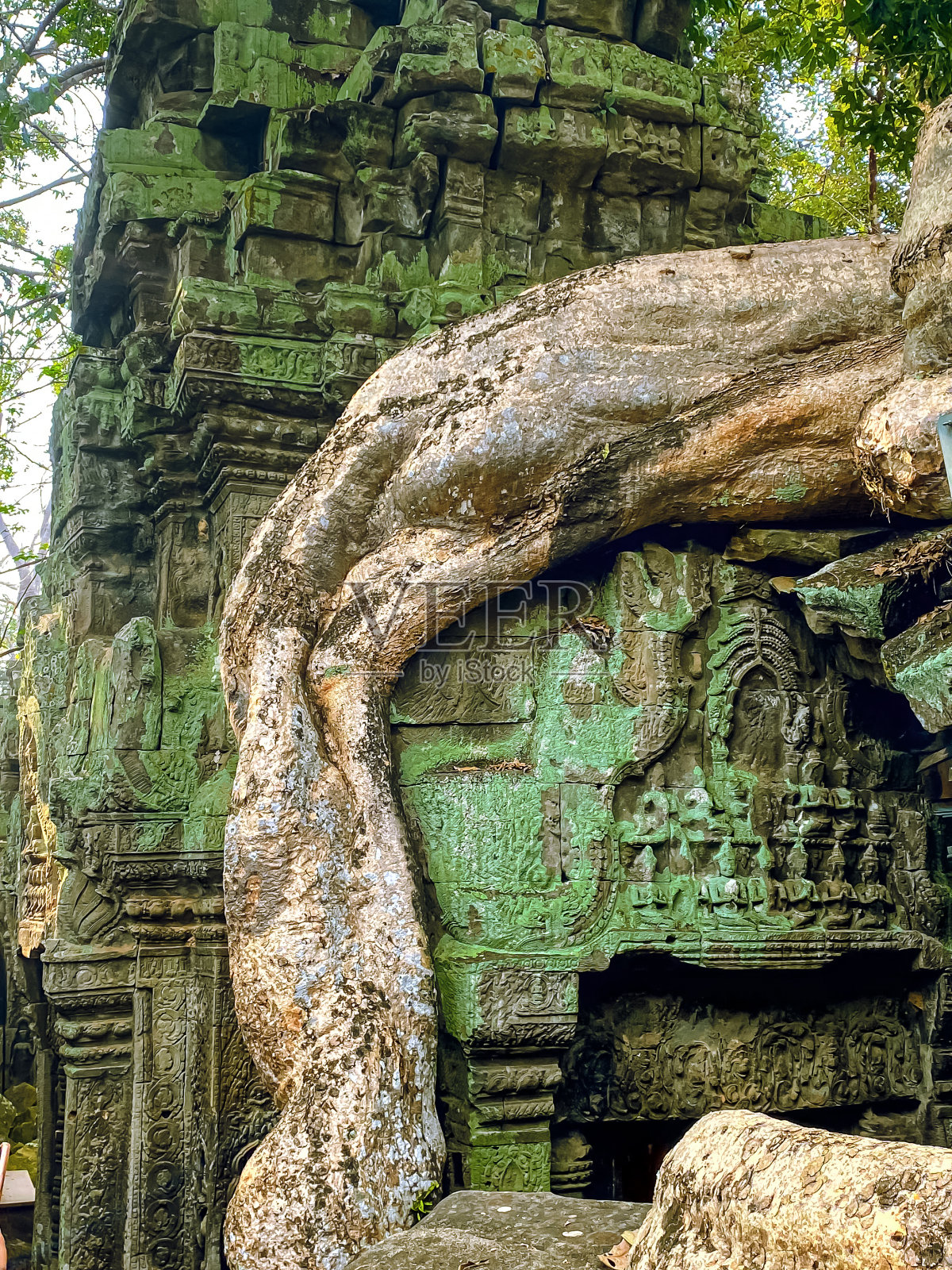 塔普罗姆，一座神秘的高棉文明寺庙，位于柬埔寨吴哥的领土上照片摄影图片