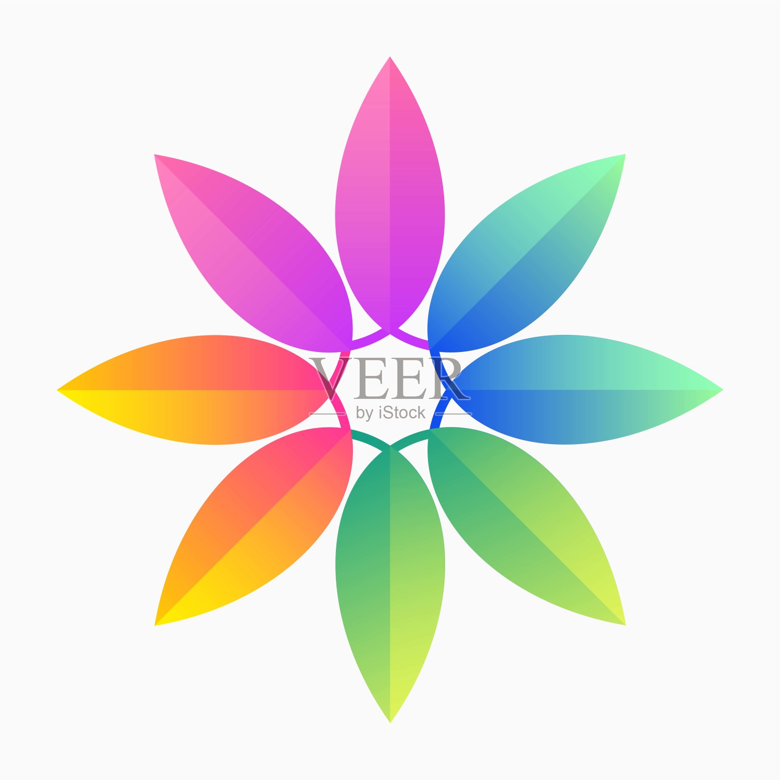 矢量插图叶子渐变彩色风格插画图片素材