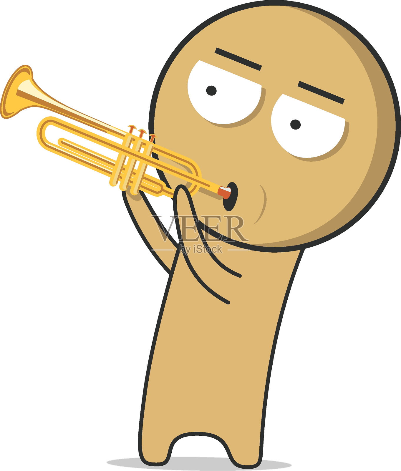 音乐家兼小号插画图片素材