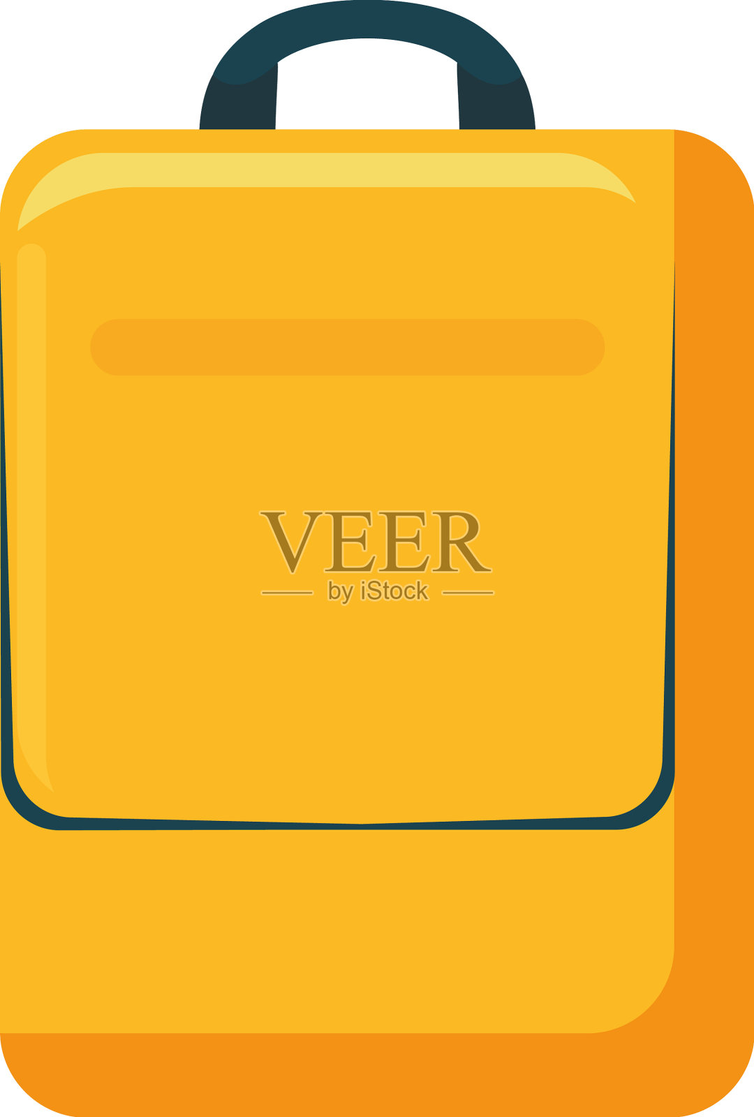 黄色和现代书包供应插画图片素材