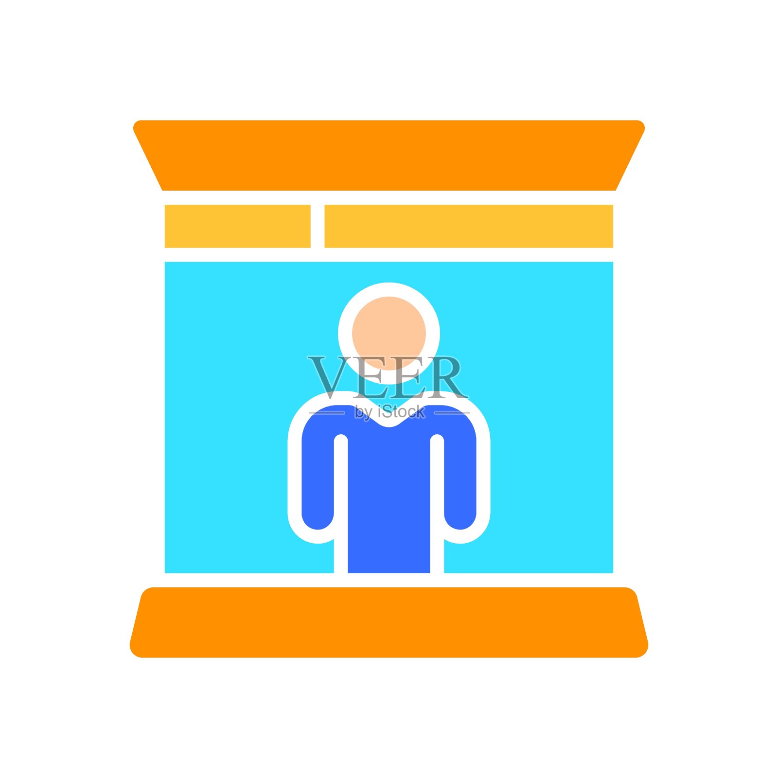 躺在床上的男人。婚姻，家庭生活，共度时光，家具。矢量颜色图标在白色背景的业务和广告。插画图片素材