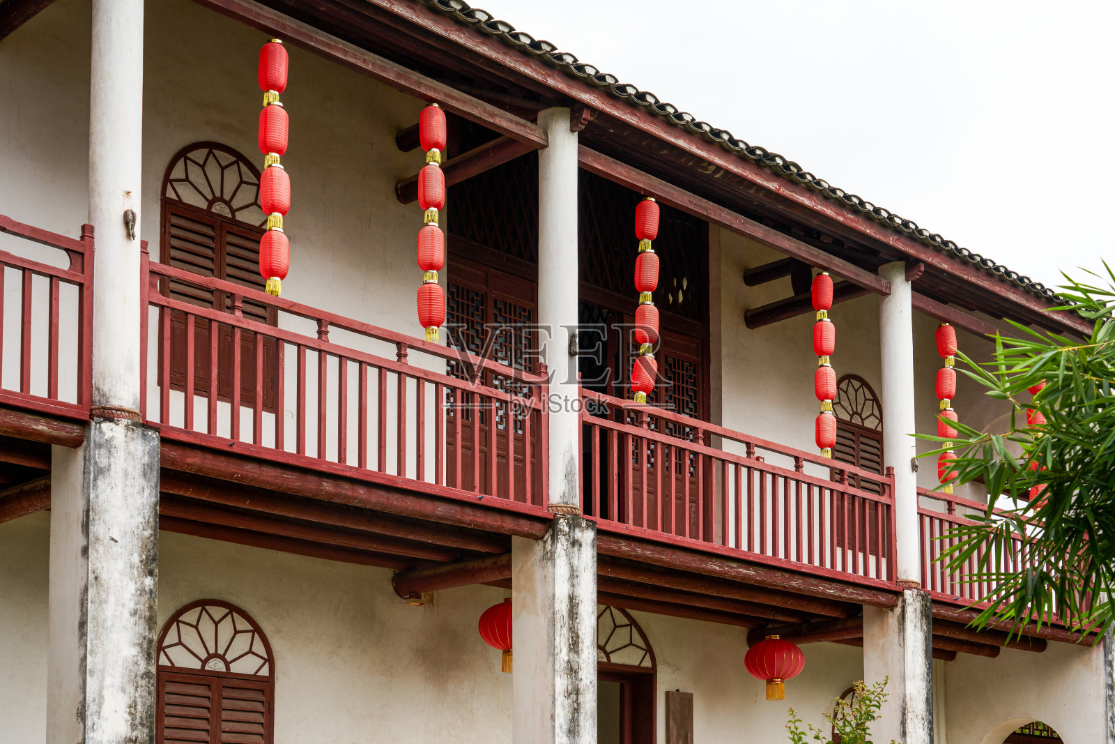 晚清南方民居建筑位于中国广西龙州的邺秀园照片摄影图片