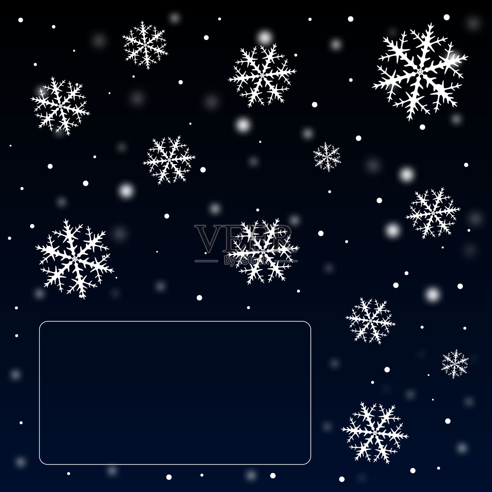 背景是在黑暗的天空中飘落的白雪插画图片素材