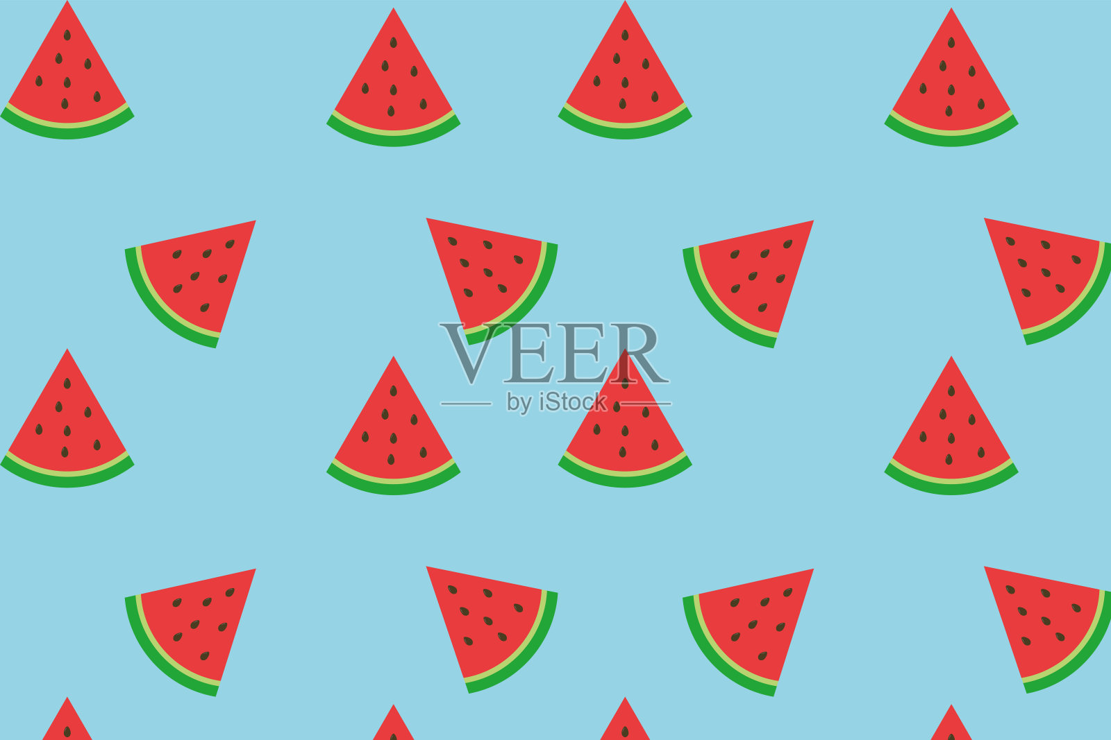 西瓜无缝花纹插画图片素材