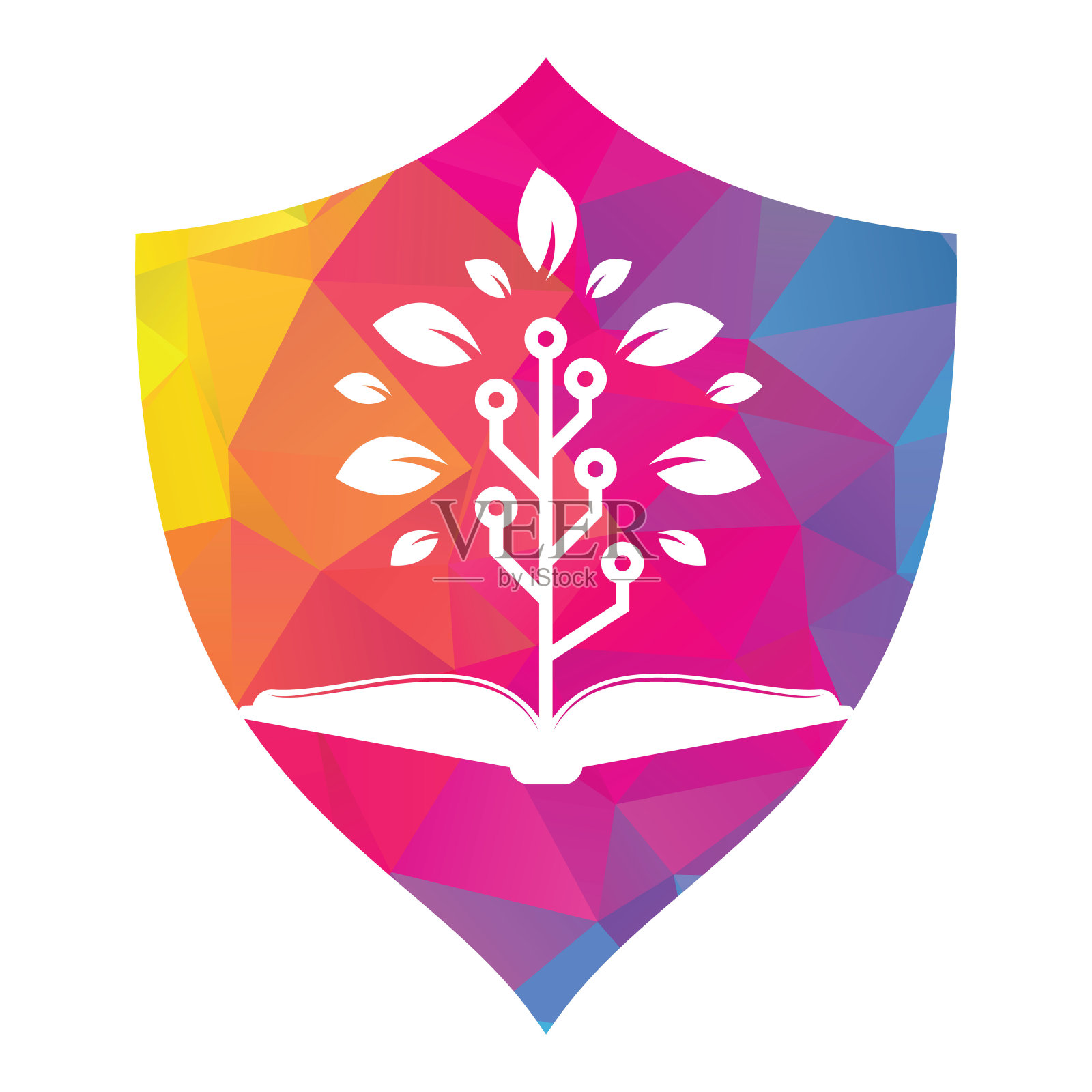 教育科技标志设计向量。插画图片素材