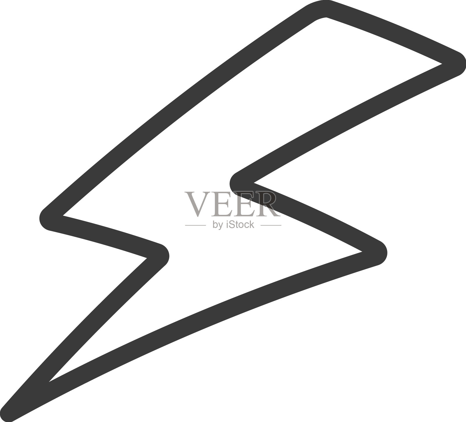 闪电涂鸦插画图片素材