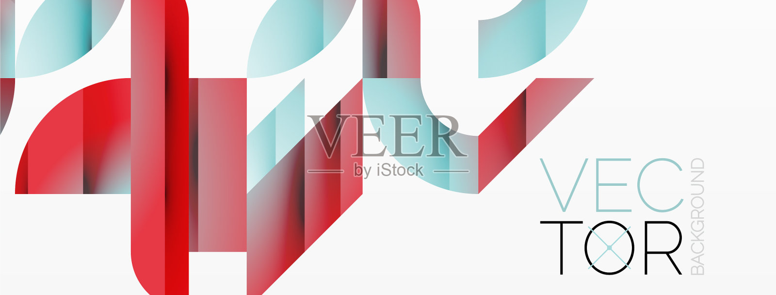 各种几何形状统一在一个极简主义插画图片素材