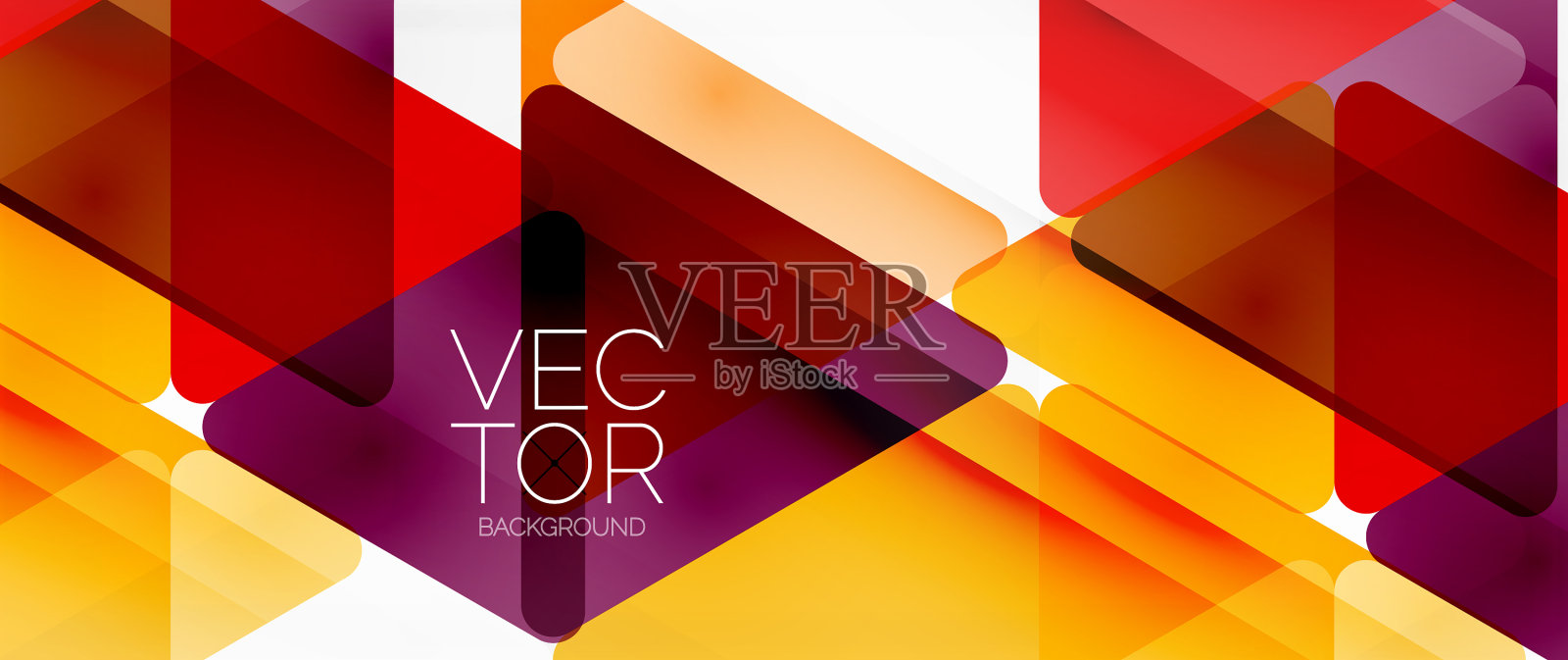 抽象背景色透明三角形插画图片素材