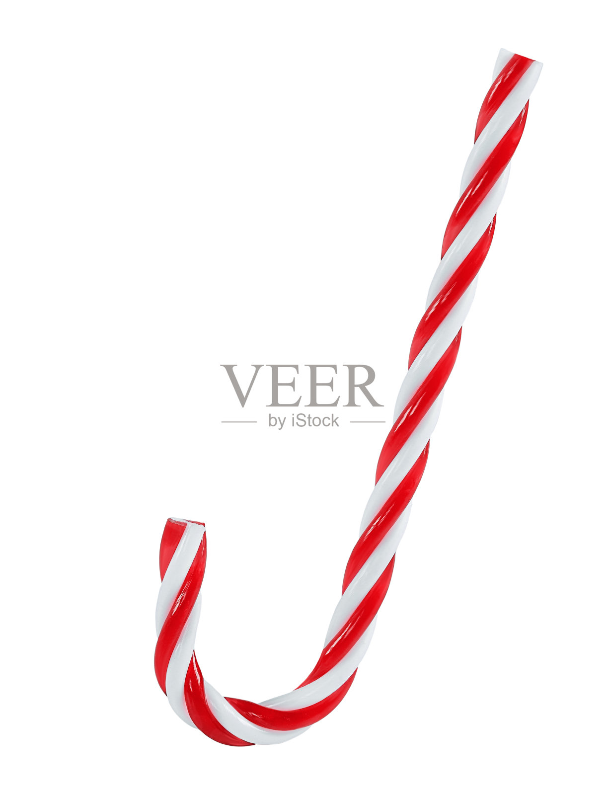 圣诞焦糖糖果是突出在一个白色的背景照片摄影图片