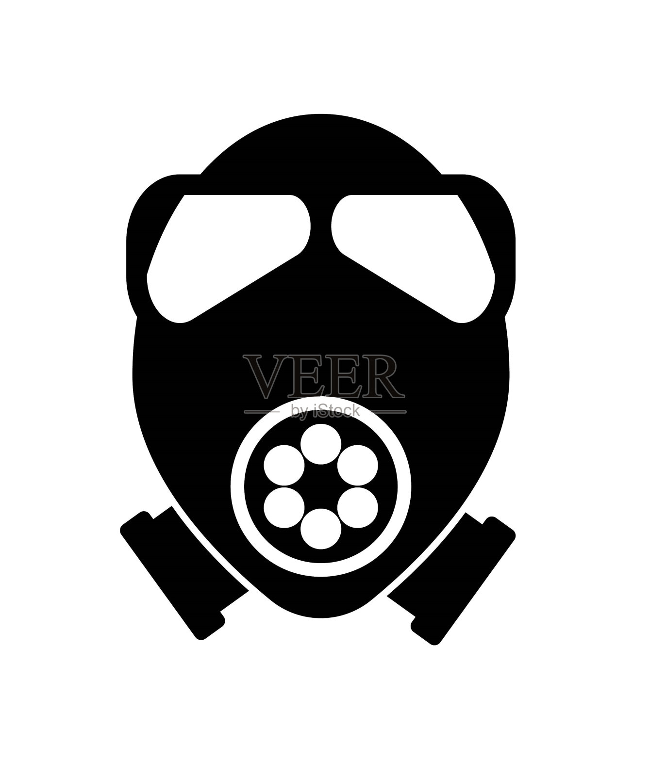 防毒面具图标，矢量最好的平面图标。插画图片素材