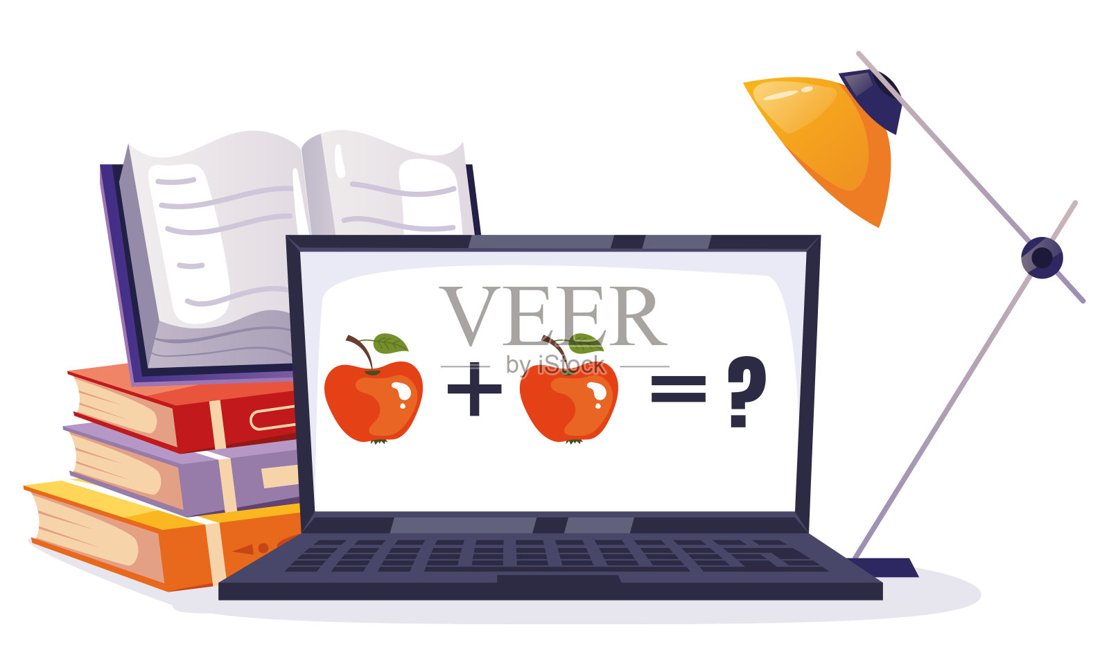 学校网络课堂学习课网络任务学习教育理念。矢量平面图形设计插图插画图片素材