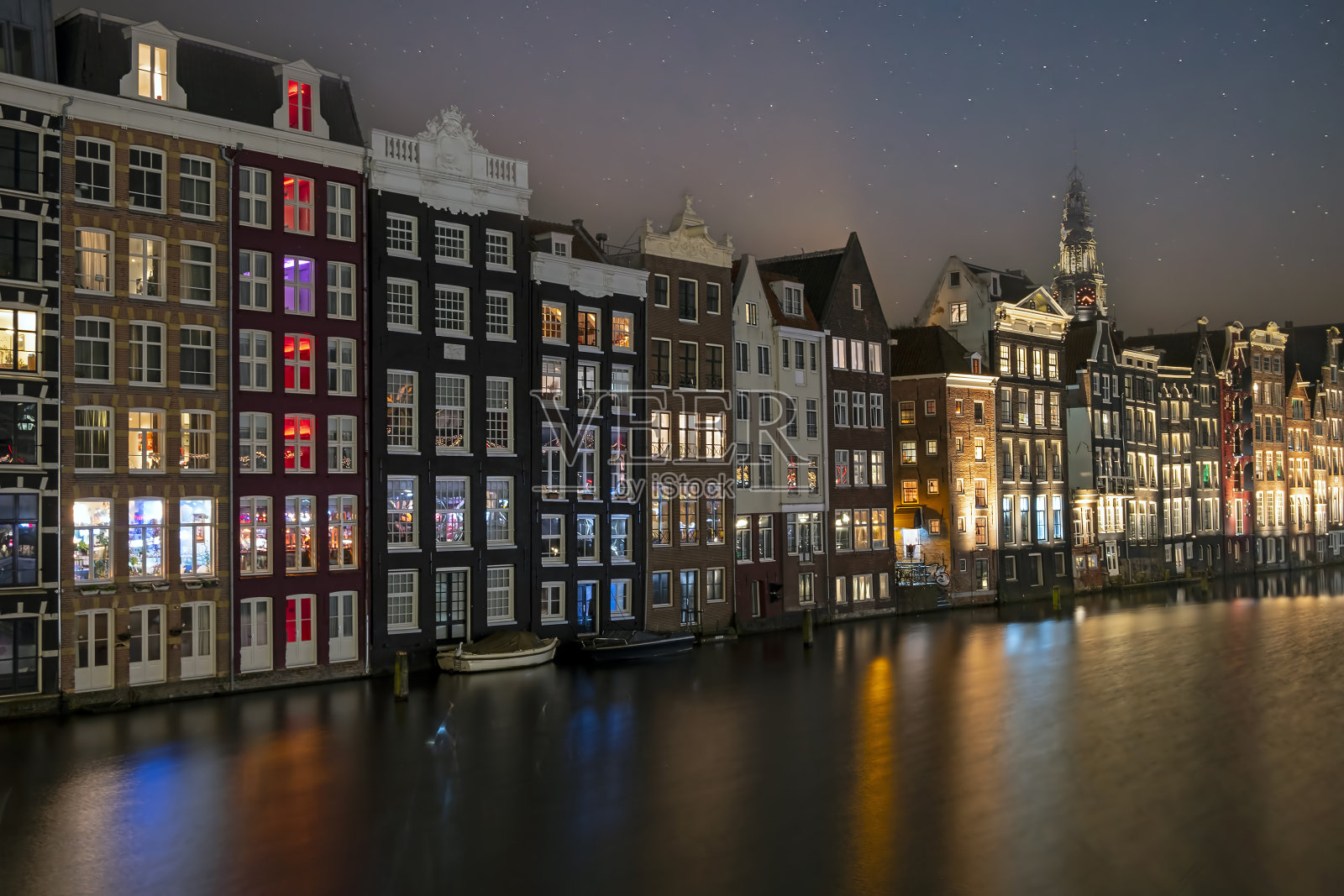 荷兰阿姆斯特丹达姆拉克的传统房屋照片摄影图片