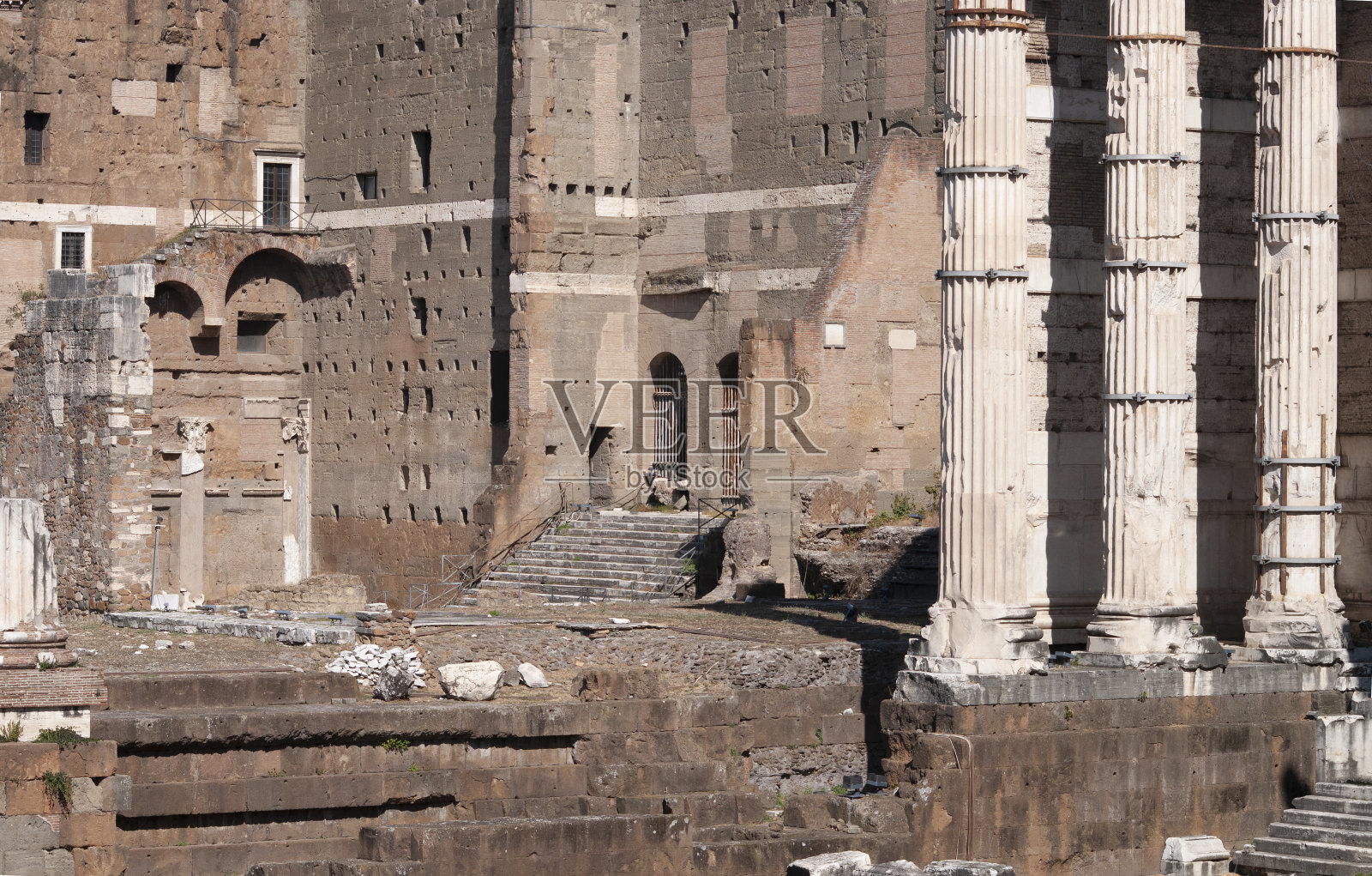 意大利罗马帝国论坛的细节照片摄影图片