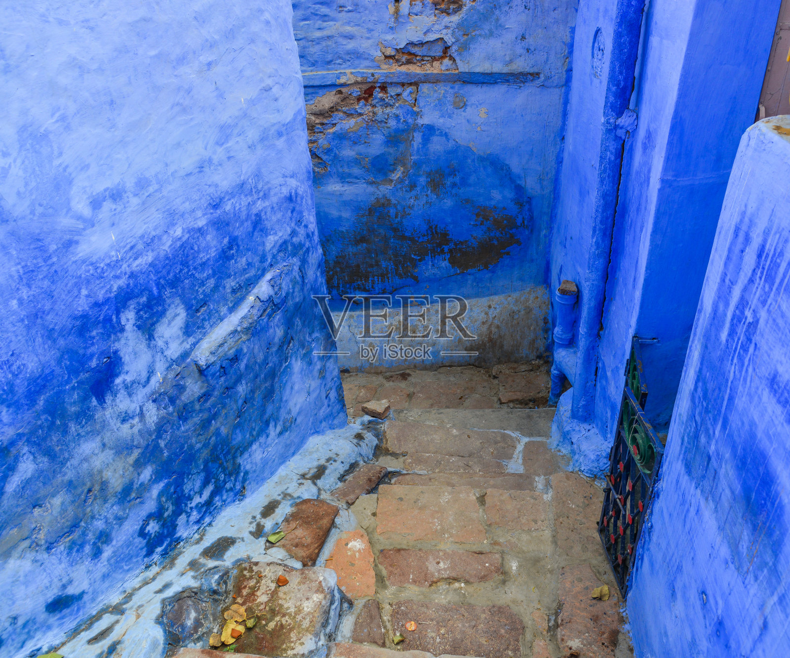 印度焦特布尔的蓝色建筑照片摄影图片