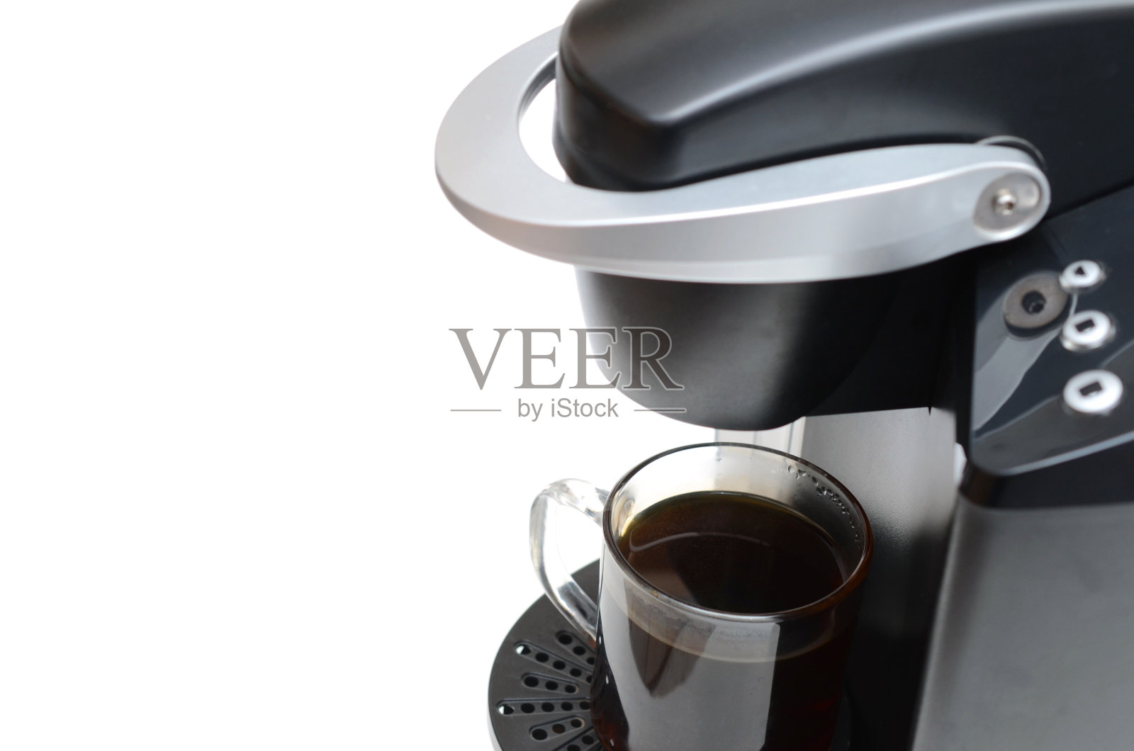 带咖啡机的咖啡杯照片摄影图片