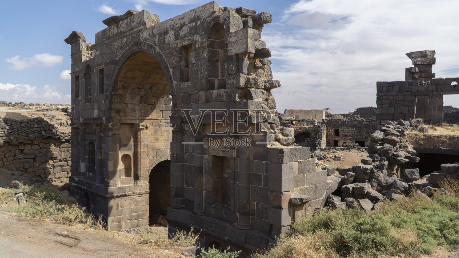 波斯拉古城。叙利亚照片摄影图片