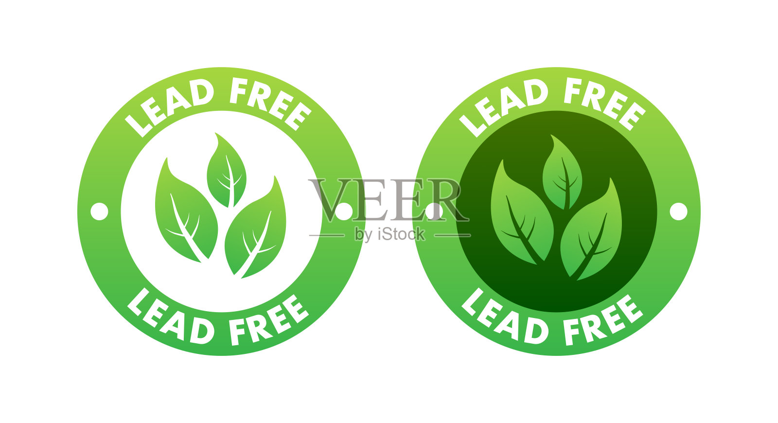无铅标志、标签。矢量股票插图插画图片素材