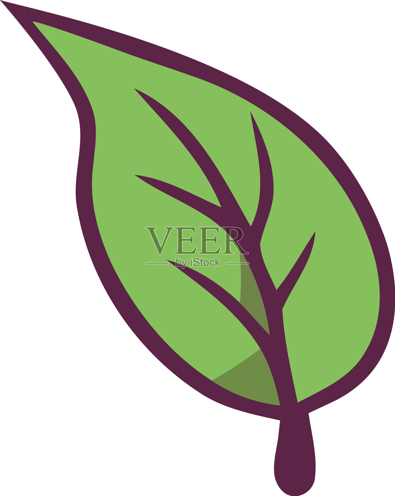 可爱的叶子设计插画图片素材