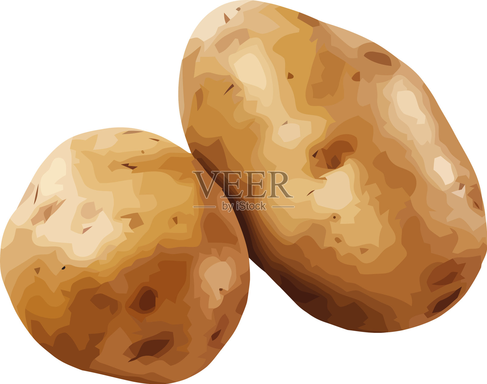 新鲜有机马铃薯设计插画图片素材