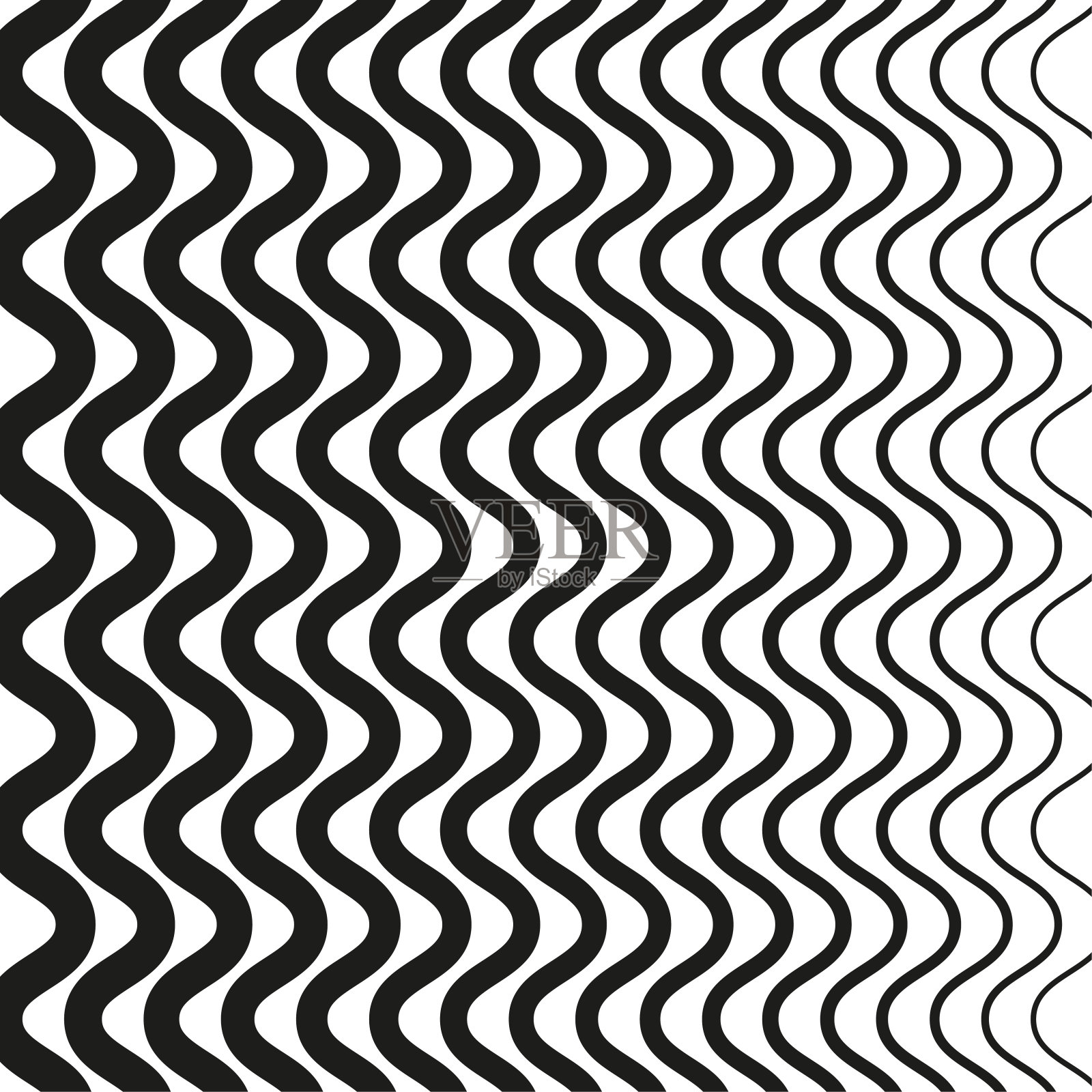 可重复的波浪，之字形效果。矢量插图。每股收益10。插画图片素材