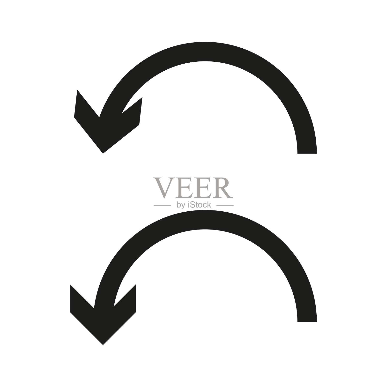 转动箭头图标。矢量插图。每股收益10。插画图片素材