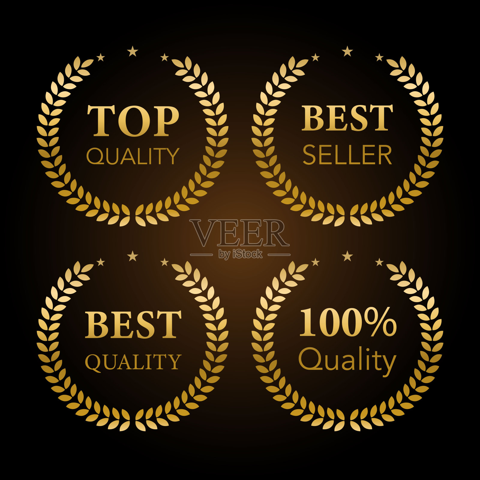 优质的月桂花环系列。矢量图插画图片素材