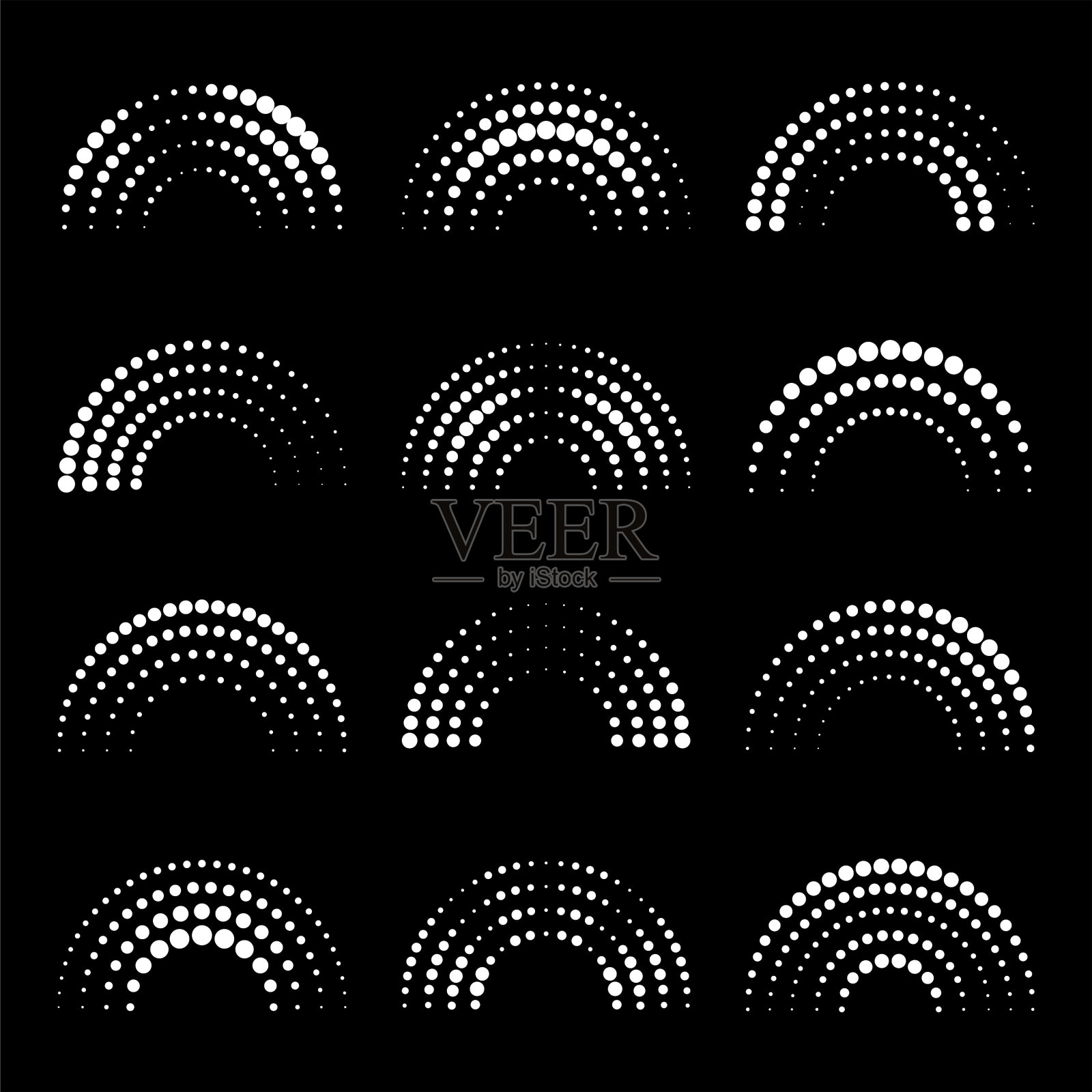 半圆插画图片素材