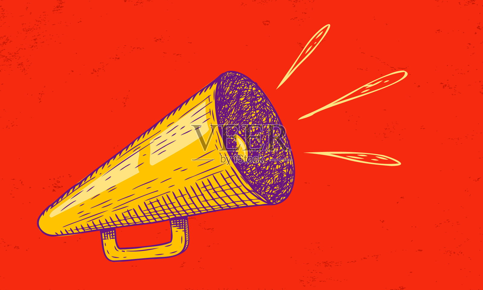 假突发新闻的老式扩音器图标插画图片素材