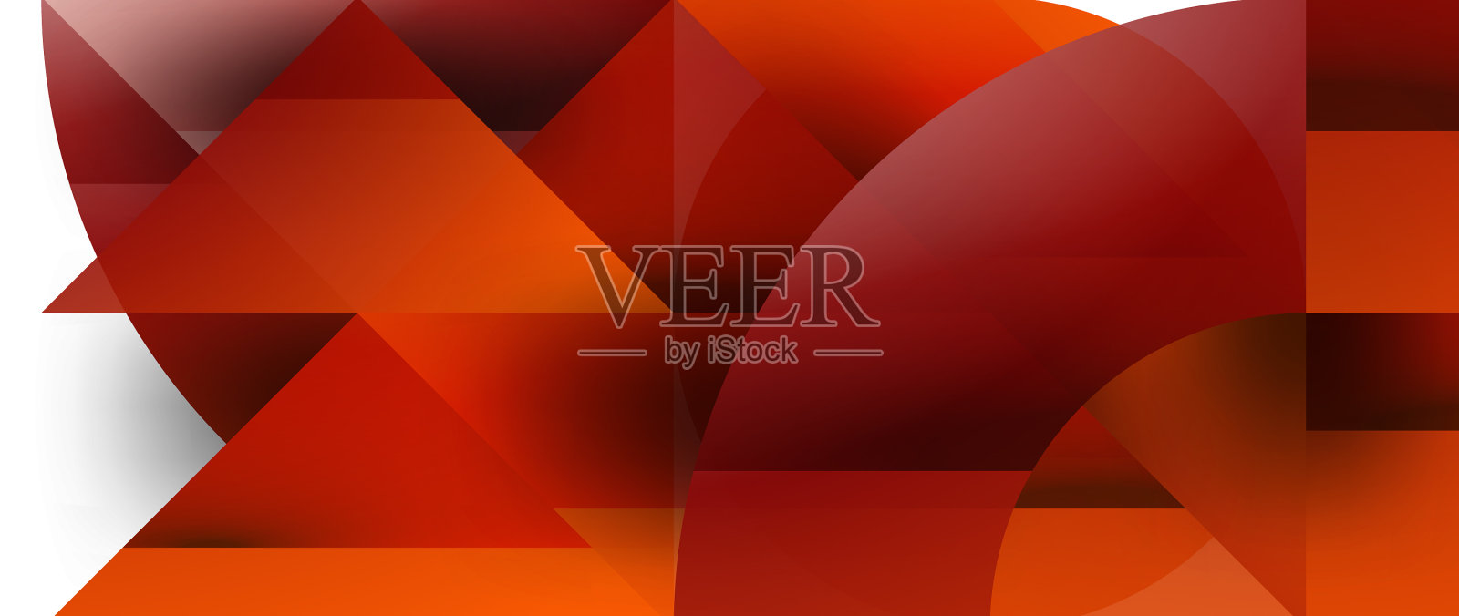 几何融合-抽象和谐的三角形插画图片素材