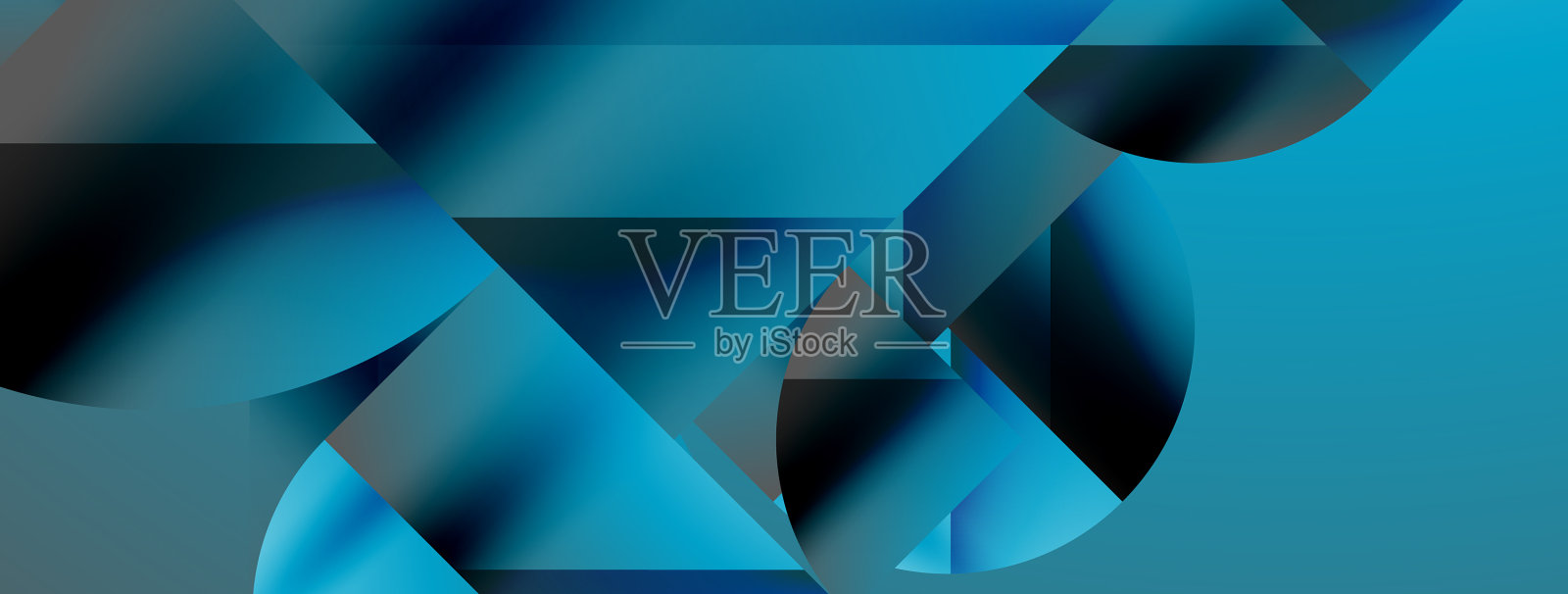 三角形、线条和圆形——动态的插画图片素材