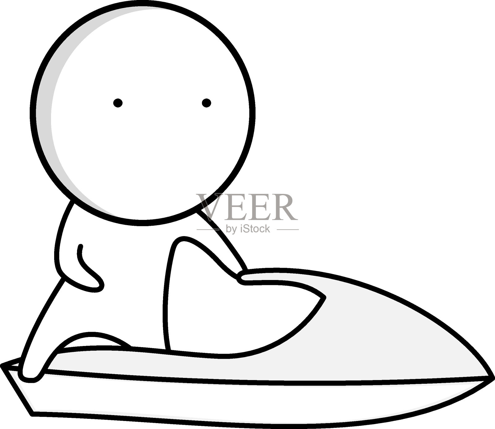 喷气滑雪插画图片素材